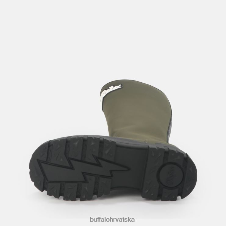 kaki Buffalo aspha rain hi boot flat vegan |čizme TDD6T232